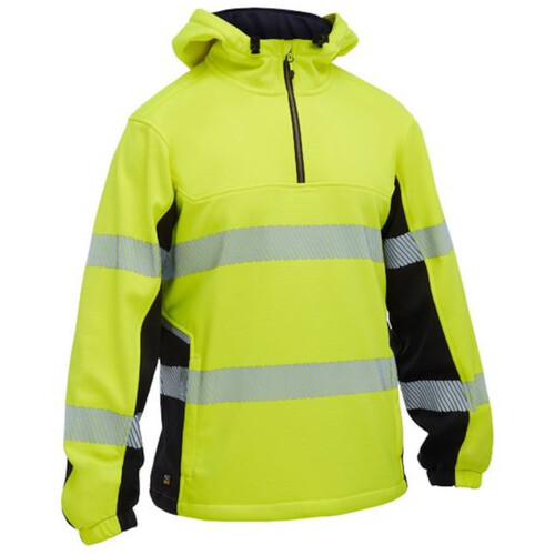 WORKWEAR, SAFETY & CORPORATE CLOTHING SPECIALISTS HI VIS TAPED LIQUID REPELLENT FLEECE HOODIE