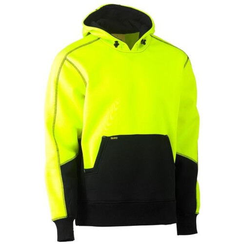 WORKWEAR, SAFETY & CORPORATE CLOTHING SPECIALISTS - HI VIS FLEECE HOODIE PULLOVER