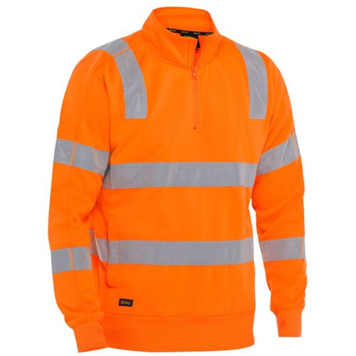 WORKWEAR, SAFETY & CORPORATE CLOTHING SPECIALISTS Taped Hi Vis 1/4 Zip Pullover