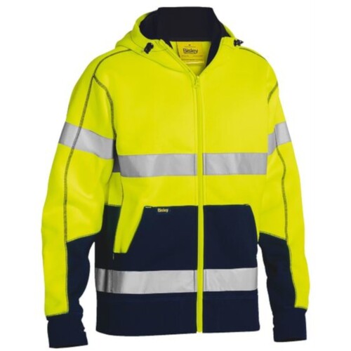 WORKWEAR, SAFETY & CORPORATE CLOTHING SPECIALISTS - TAPED HI VIS FLEECE HOODIE