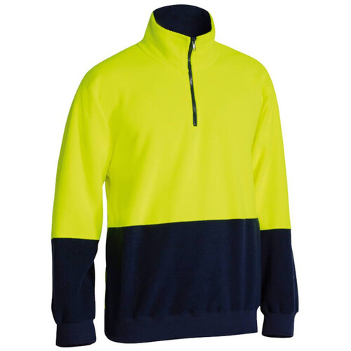 WORKWEAR, SAFETY & CORPORATE CLOTHING SPECIALISTS - HI VIS POLAR FLEECE ZIP PULLOVER