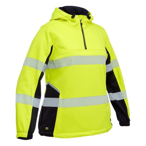 WORKWEAR, SAFETY & CORPORATE CLOTHING SPECIALISTS WOMEN S HI VIS TAPED LIQUID REPELLENT FLEECE HOODIE