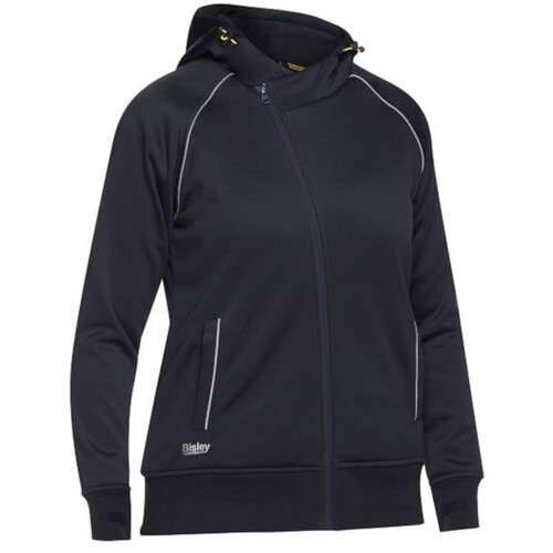 WORKWEAR, SAFETY & CORPORATE CLOTHING SPECIALISTS WOMEN'S FLEECE ZIP FRONT HOODIE WITH SHERPA LINING