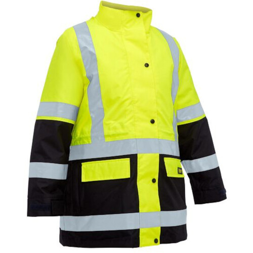 WORKWEAR, SAFETY & CORPORATE CLOTHING SPECIALISTS - WOMEN S TAPED HI VIS 5 IN 1 RAIN JACKET