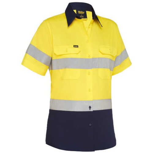 WORKWEAR, SAFETY & CORPORATE CLOTHING SPECIALISTS - WOMEN'S TAPED HI VIS COOL LIGHTWEIGHT DRILL SHIRT