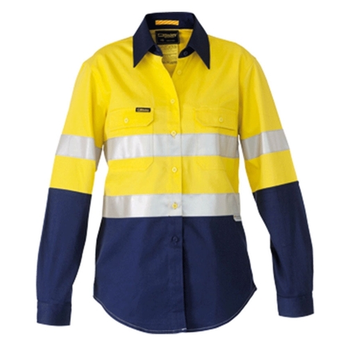 WORKWEAR, SAFETY & CORPORATE CLOTHING SPECIALISTS 3M Taped 2 Tone Womens Hi Vis Industrial Cool Vent Shirt