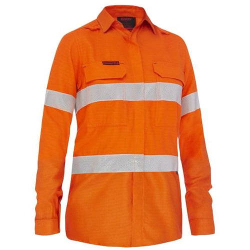 WORKWEAR, SAFETY & CORPORATE CLOTHING SPECIALISTS - APEX 185 WOMEN S TAPED HI VIS RIPSTOP FR VENTED