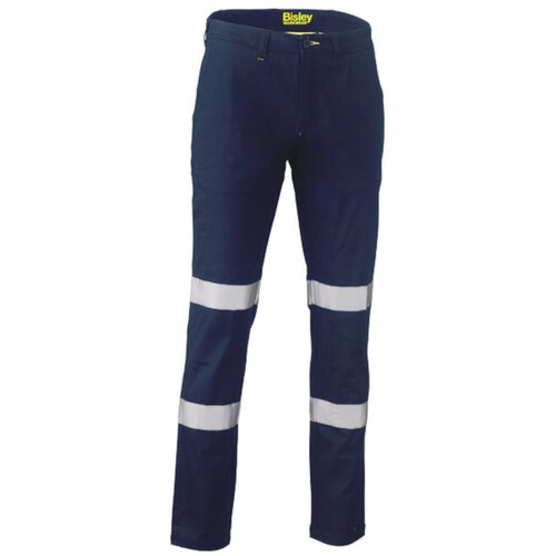 WORKWEAR, SAFETY & CORPORATE CLOTHING SPECIALISTS - TAPED BIOMOTION STRETCH COTTON DRILL WORK PANTS