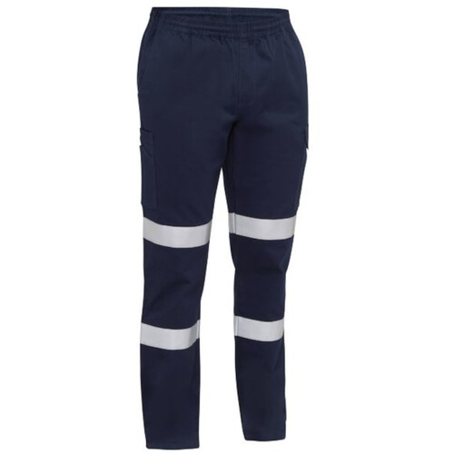 WORKWEAR, SAFETY & CORPORATE CLOTHING SPECIALISTS - TAPED STRETCH COTTON DRILL ELASTIC WAIST CARGO PANT