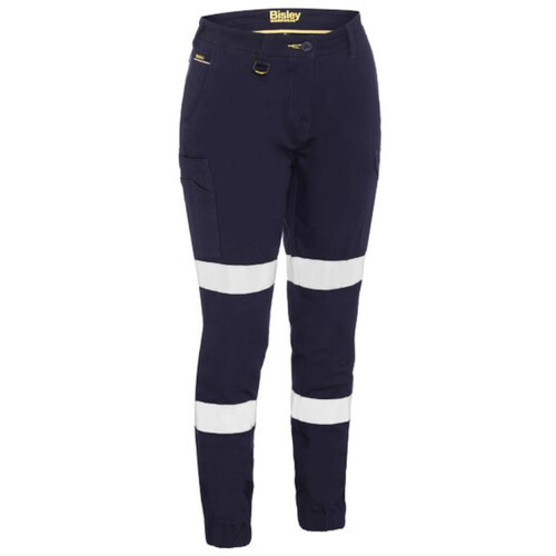 WORKWEAR, SAFETY & CORPORATE CLOTHING SPECIALISTS - WOMEN'S TAPED COTTON CARGO CUFFED PANTS