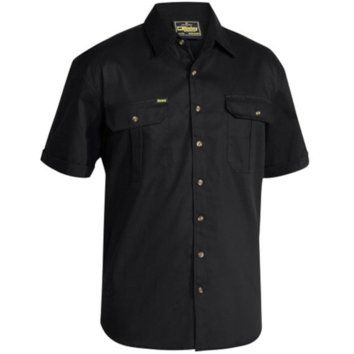 WORKWEAR, SAFETY & CORPORATE CLOTHING SPECIALISTS ORIGINAL COTTON DRILL SHIRT - SHORT SLEEVE