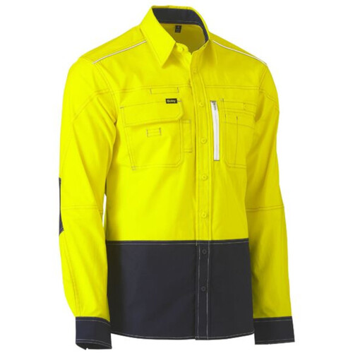 WORKWEAR, SAFETY & CORPORATE CLOTHING SPECIALISTS - FLEX & MOVE  HI VIS UTILITY SHIRT LONG SLEEVE