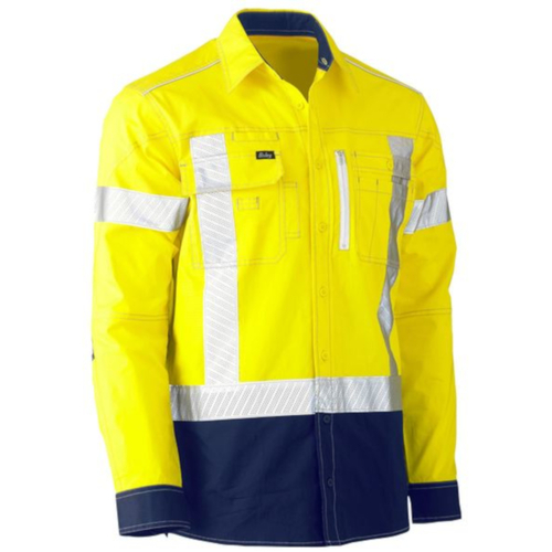 WORKWEAR, SAFETY & CORPORATE CLOTHING SPECIALISTS - FLEX & MOVE  X TAPED HI VIS UTILITY SHIRT LONG SLEEVE