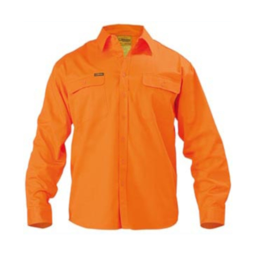 WORKWEAR, SAFETY & CORPORATE CLOTHING SPECIALISTS HI VIS DRILL SHIRT - LONG SLEEVE