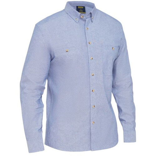 WORKWEAR, SAFETY & CORPORATE CLOTHING SPECIALISTS MENS LONG SLEEVE CHAMBRAY SHIRT
