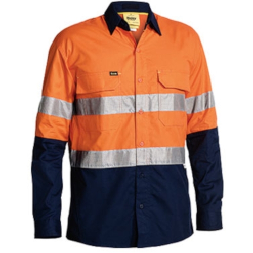 WORKWEAR, SAFETY & CORPORATE CLOTHING SPECIALISTS - 3M TAPED X AIRFLOW  RIPSTOP HI VIS SHIRT - LONG SLEEVE