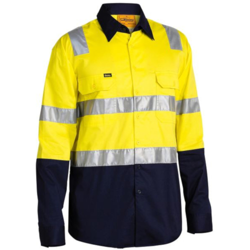 WORKWEAR, SAFETY & CORPORATE CLOTHING SPECIALISTS - 3M TAPED COOL LIGHTWEIGHT HI VIS SHIRT WITH SHOULDER TAPE - LONG SLEEVE