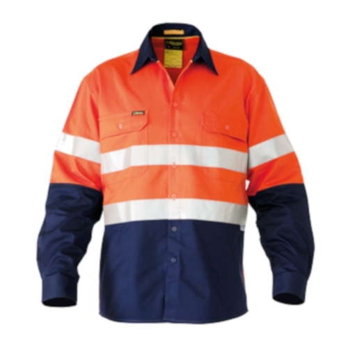 WORKWEAR, SAFETY & CORPORATE CLOTHING SPECIALISTS - 3M TAPED HI VIS INDUSTRIAL COOL VENTED SHIRT - LONG SLEEVE