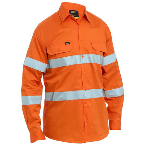 WORKWEAR, SAFETY & CORPORATE CLOTHING SPECIALISTS Mens Taped Hi Vis Cool Lightweight Drill Shirt