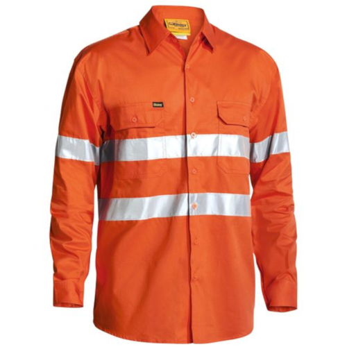 WORKWEAR, SAFETY & CORPORATE CLOTHING SPECIALISTS - 3M TAPED COOL LIGHTWEIGHT HI VIS DRILL SHIRT - LONG SLEEVE
