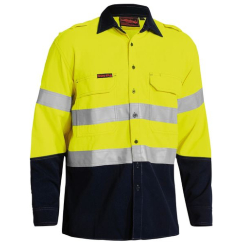 WORKWEAR, SAFETY & CORPORATE CLOTHING SPECIALISTS Tencate Tecasafe® Plus 700 Taped Hi Vis Fr Vented Shirt - Long Sleeve