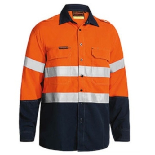 WORKWEAR, SAFETY & CORPORATE CLOTHING SPECIALISTS - TENCATE TECASAFE  PLUS 580 TAPED HI VIS LIGHTWEIGHT FR VENTED SHIRT - LONG SLEEVE