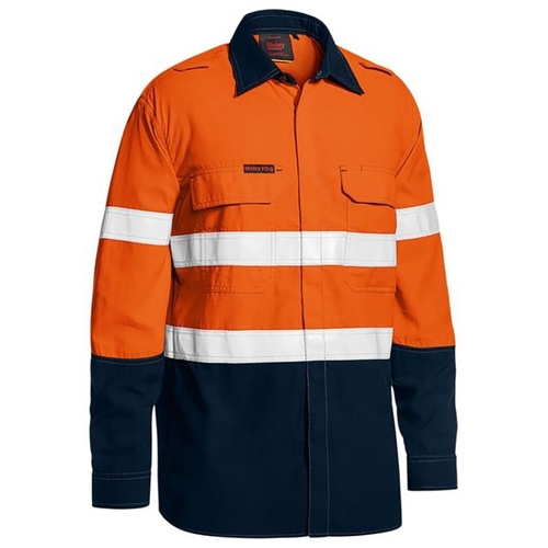 WORKWEAR, SAFETY & CORPORATE CLOTHING SPECIALISTS - TENCATE TECASAFE  PLUS TAPED  TWO TONE HI VIS FR LIGHTWEIGHT VENTED SHIRT - LONG SLEEVE