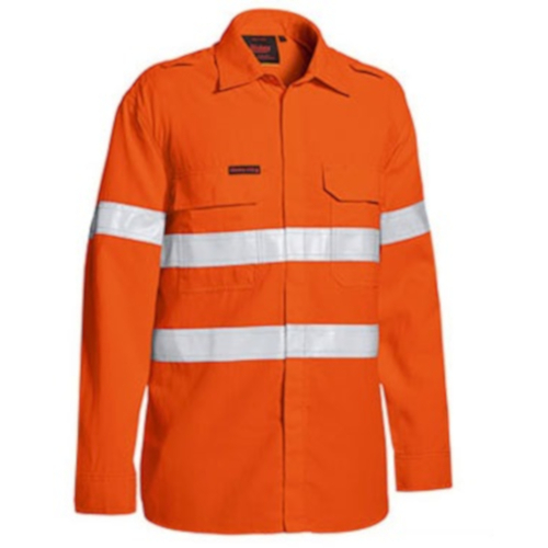 WORKWEAR, SAFETY & CORPORATE CLOTHING SPECIALISTS - TENCATE TECASAFE  PLUS TAPED  HI VIS FR LIGHTWEIGHT VENTED SHIRT - LONG SLEEVE