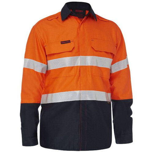 WORKWEAR, SAFETY & CORPORATE CLOTHING SPECIALISTS APEX 160 TAPED HI VIS LIGHTWEIGHT FR RIPSTOP VENTED SHIRT