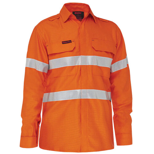 WORKWEAR, SAFETY & CORPORATE CLOTHING SPECIALISTS - APEX 160 TAPED HI VIS LIGHTWEIGHT FR RIPSTOP VENTED SHIRT
