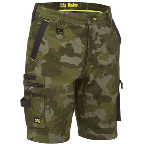 WORKWEAR, SAFETY & CORPORATE CLOTHING SPECIALISTS - FLX & MOVE  STRETCH CANVAS CAMO CARGO SHORT