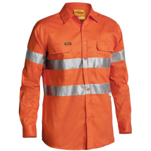 WORKWEAR, SAFETY & CORPORATE CLOTHING SPECIALISTS - 3M TAPED HI VIS DRILL SHIRT - LONG SLEEVE