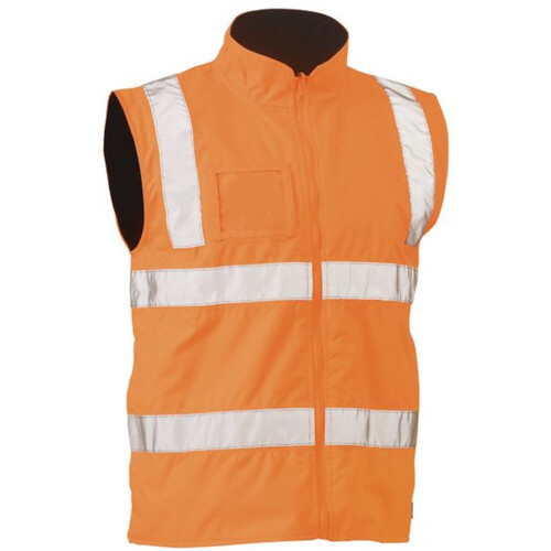 WORKWEAR, SAFETY & CORPORATE CLOTHING SPECIALISTS - TAPED HI VIS RAIL WET WEATHER VEST