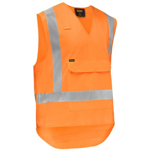 WORKWEAR, SAFETY & CORPORATE CLOTHING SPECIALISTS - X TAPED HI VIS DETACHABLE SAFETY VEST