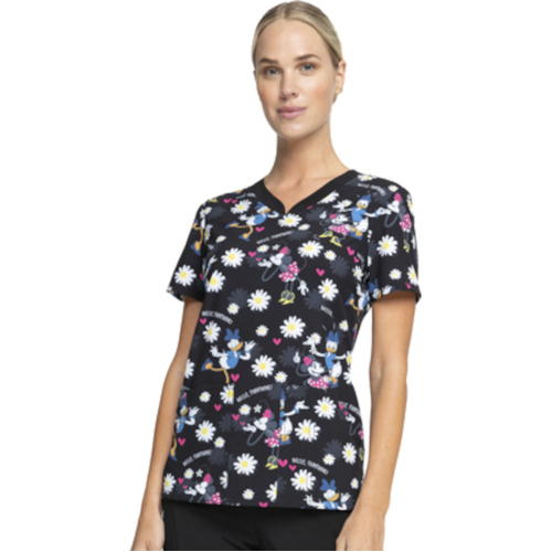 WORKWEAR, SAFETY & CORPORATE CLOTHING SPECIALISTS - CHEROKEE V-Neck Top in-Hello Sunshine-2XL