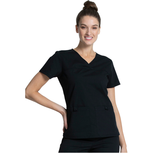 WORKWEAR, SAFETY & CORPORATE CLOTHING SPECIALISTS - PROFESSIONALS KNIT SIDE PANEL WOMEN'S V NECK TOP
