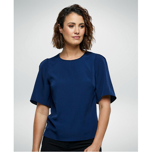 WORKWEAR, SAFETY & CORPORATE CLOTHING SPECIALISTS Echo - Loose Fit Blouse-Navy-18
