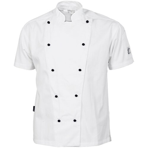 WORKWEAR, SAFETY & CORPORATE CLOTHING SPECIALISTS Cool-Breeze Cotton Chef Jacket - Short Sleeve