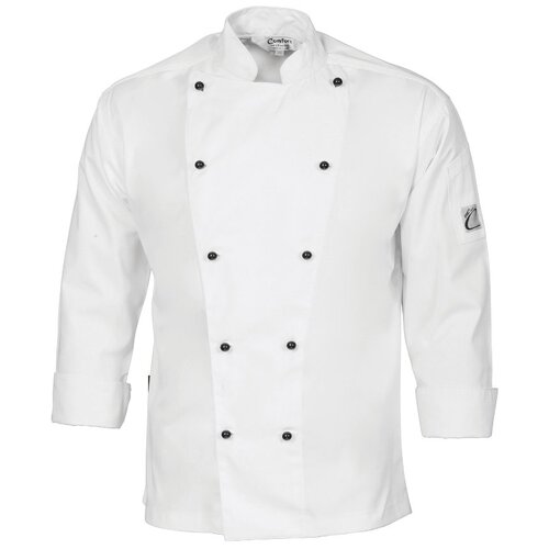 WORKWEAR, SAFETY & CORPORATE CLOTHING SPECIALISTS Cool-Breeze Cotton Chef Jacket - Long Sleeve