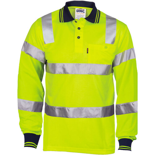 WORKWEAR, SAFETY & CORPORATE CLOTHING SPECIALISTS HiVis Biomotion Tapped Polo L/S