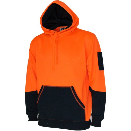 WORKWEAR, SAFETY & CORPORATE CLOTHING SPECIALISTS Hivis 2 tone super fleecy hoodie