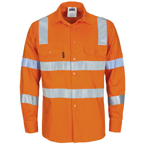 WORKWEAR, SAFETY & CORPORATE CLOTHING SPECIALISTS HIVIS L/W BIO-MOTION SHOULDER STRIPE & X BACK SHIRT