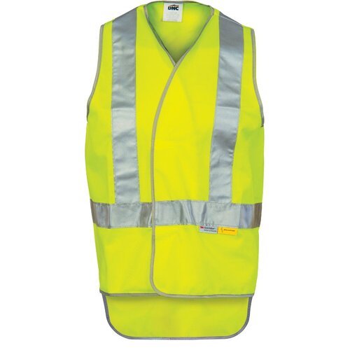 WORKWEAR, SAFETY & CORPORATE CLOTHING SPECIALISTS Day/Night Cross Back Safety Vests with Tail