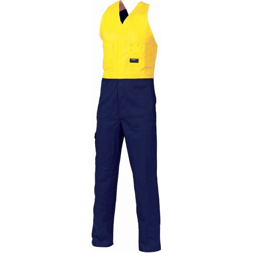 WORKWEAR, SAFETY & CORPORATE CLOTHING SPECIALISTS - HiVis Two Tone Cotton Action Back Overall