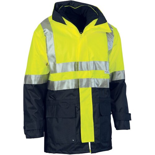 WORKWEAR, SAFETY & CORPORATE CLOTHING SPECIALISTS 4 in 1 HiVis Two Tone Breathable Jacket with Vest and 3M R/Tape