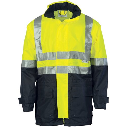 WORKWEAR, SAFETY & CORPORATE CLOTHING SPECIALISTS - HiVis Two Tone Breathable Rain Jacket with 3M R/ Tape