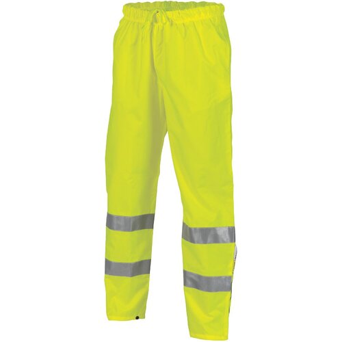 WORKWEAR, SAFETY & CORPORATE CLOTHING SPECIALISTS - HiVis D/N Breathable Rain Pants with 3M R/Tape