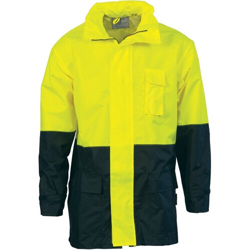 WORKWEAR, SAFETY & CORPORATE CLOTHING SPECIALISTS - HiVis Two Tone Light weight Rain Jacket