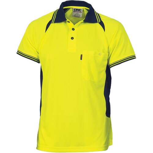 WORKWEAR, SAFETY & CORPORATE CLOTHING SPECIALISTS Cool-Breeze Contrast Mesh Polo - short sleeve