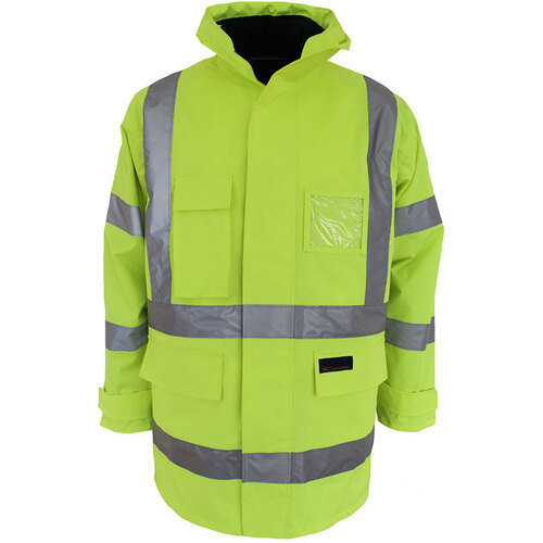 WORKWEAR, SAFETY & CORPORATE CLOTHING SPECIALISTS - HiVis "H" pattern BioMotion tape "6 in 1" Jacket